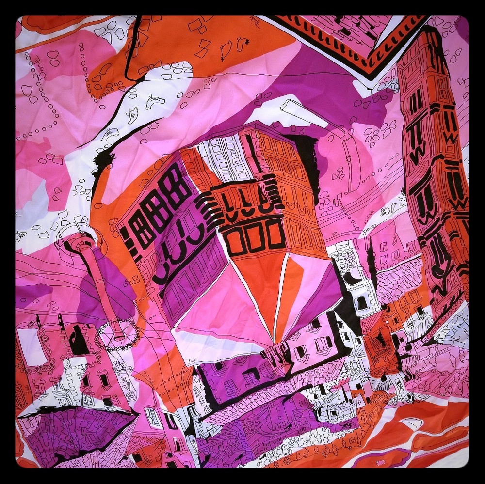 Emilio Pucci large Italian silk scarf
